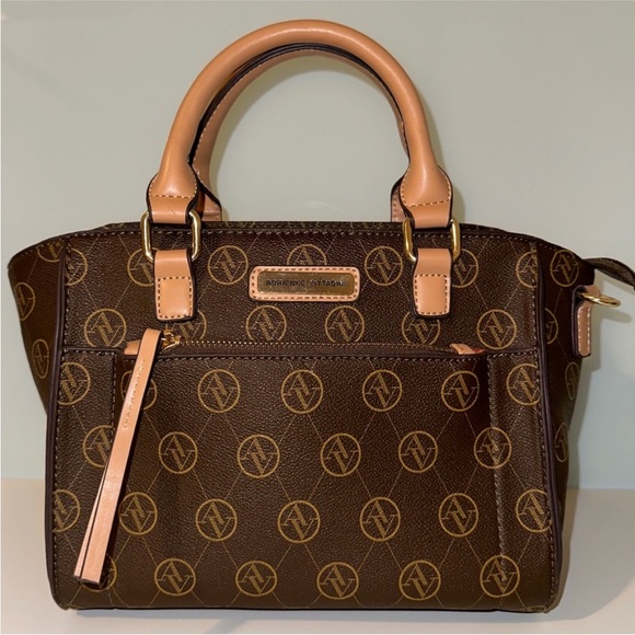 Adrienne Vittadini Handbags - Adrienne Vittadini Brown and Tan Satchel